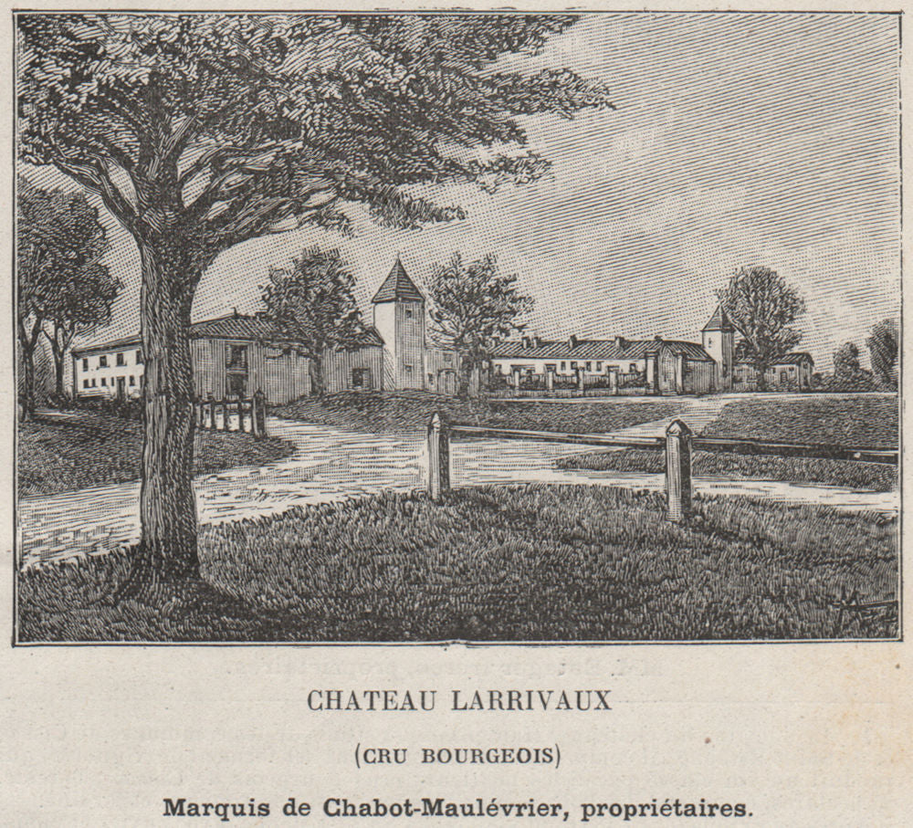 MÉDOC. CISSAC. Chateau Larrivaux (Cru Bourgeois). Chabot-Maulévriers. SMALL 1908